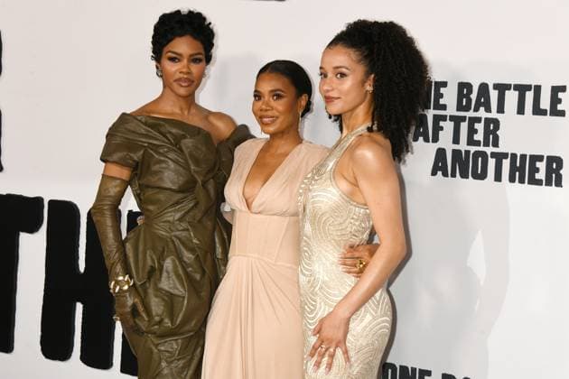 HOLLYWOOD, CALIFORNIA - SEPTEMBER 08: Teyana Taylor, Regina Hall and Chase Infiniti at the world premiere of Warner Bros. Pictures One Battle After Another at TCL Chinese Theatre on September 08, 2025 in Hollywood, California Copyright: xJeffreyxMayerx xMediaPunchx