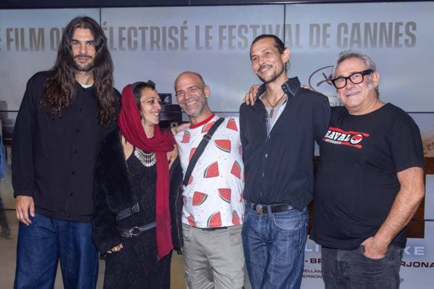 Sirat Premiere - NYC Olivier Laxe (Director), Jade Oukid (actress), Richard Bellamy (actor), Tonin Janvier (Actor), Sergi Lopez (actor) during SIRAT Film s photocall in Paris, France September 8, 2025. Photo by Franck Derouda ABACAPRESS.COM Paris France  Copyright: xFranckxDerouda ABACAx