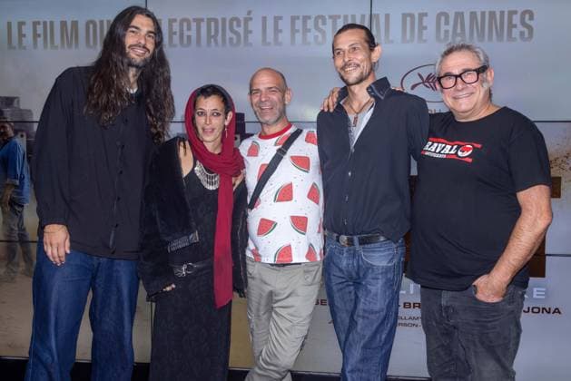 Sirat Premiere - NYC Olivier Laxe (Director), Jade Oukid (actress), Richard Bellamy (actor), Tonin Janvier (Actor), Sergi Lopez (actor) during SIRAT Film s photocall in Paris, France September 8, 2025. Photo by Franck Derouda ABACAPRESS.COM Paris France  Copyright: xFranckxDerouda ABACAx