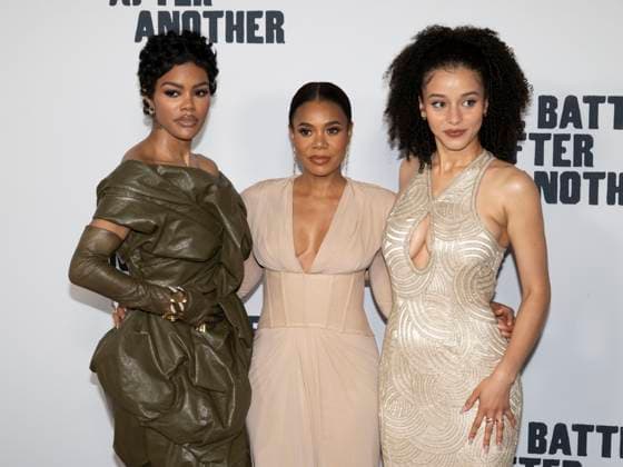 September 8, 2025, Hollywood, California, USA: (L-R) TEYANA TAYLOR, REGINA HALL and American actress CHASE INFINITI PAYNE attend red carpet world remiere Of Warner Bros. One Battle After Another Hollywood USA - ZUMAb173 20250908_aap_b173_061 Copyright: xBillyxBennightx