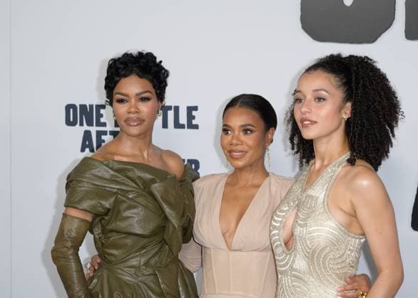 One Battle After Another Premiere - Los Angeles, USA LOS ANGELES, USA. September 08, 2025: Teyana Taylor, Regina Hall & Chase Infiniti at the premiere for One Battle After Another at the TCL Chinese Theatre. Los Angeles CA USA  Copyright: xPaulxSmith Featureflashx