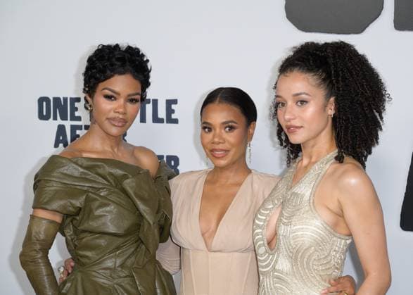 One Battle After Another Premiere - Los Angeles, USA LOS ANGELES, USA. September 08, 2025: Teyana Taylor, Regina Hall & Chase Infiniti at the premiere for One Battle After Another at the TCL Chinese Theatre. Los Angeles CA USA  Copyright: xPaulxSmith Featureflashx