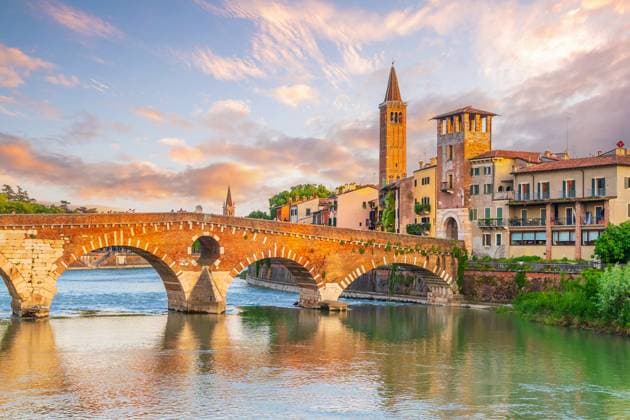 RECORD DATE NOT STATED Verona city downtown skyline, cityscape of Italy in Europe Verona city downtown skyline, cityscape of Italy at sunset, 95811146.jpg