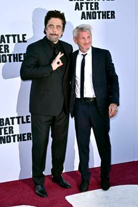 Benicio del Toro and Sean Penn at the world premiere of the movie One Battle After Another at the TCL Chinese Theater Los Angeles, 08 09 2025 Foto:xD.xStarbuckx xFuturexImagex battle_5897