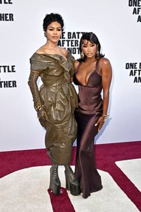 Teyana Taylor with guest at the world premiere of the movie One Battle After Another at the TCL Chinese Theater Los Angeles, 08 09 2025 Foto:xD.xStarbuckx xFuturexImagex battle_5916