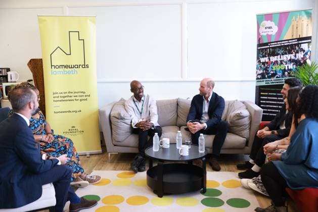 HRH William Prince of Wales NMA ROTA The Prince of Wales visits l Skills, a youth organisation in Lambeth, who have received funding from the Homewards Fund to expand their services for young people in the local area. The Homewards Fund aims to support the delivery of work in the six Homewards flagship locations and offers up to Â£500,000 of flexible seed funding in each location. Spiral Skills was founded in 2015 and works with local schools, youth organisations, and authorities to provide early intervention, holistic support, employability skills, and access to employment and services for undeserved 14 25-year-olds. The organisation provides a range of services including career coaching, employment opportunities and workshops to  Copyright: xIanxVoglerx xAvalonx 1035516465