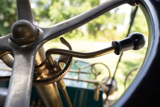 Historic 120-year-old Ford which was first to have engine in front on sale for £200,000 Story from Jam Press (Historic Ford Sale) Pictured: The 1905 Ford Model B Side Entrance Tonneau. Historic 120-year-old Ford which was first to have engine in front on sale for £200,000 An historic 120-year-old Ford car which was the first to have an engine in the front is on sale for £200,000. The 1905 green Model B is one of just seven left in the world. It was also the first to have a four-cylinder engine and is described as historically significant. The vintage car has a top speed of 40mph - which outpaced competitors when it was made. It has been in the same family for at least 60 years. The vehicle is being sold on 9 October by RM Sotheby s  Copyright: xJamxPress DavidxBush CourtesyxofxRMxSotheby s