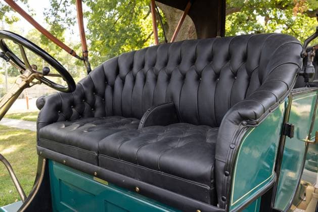 Historic 120-year-old Ford which was first to have engine in front on sale for £200,000 Story from Jam Press (Historic Ford Sale) Pictured: The 1905 Ford Model B Side Entrance Tonneau. Historic 120-year-old Ford which was first to have engine in front on sale for £200,000 An historic 120-year-old Ford car which was the first to have an engine in the front is on sale for £200,000. The 1905 green Model B is one of just seven left in the world. It was also the first to have a four-cylinder engine and is described as historically significant. The vintage car has a top speed of 40mph - which outpaced competitors when it was made. It has been in the same family for at least 60 years. The vehicle is being sold on 9 October by RM Sotheby s  Copyright: xJamxPress DavidxBush CourtesyxofxRMxSotheby s