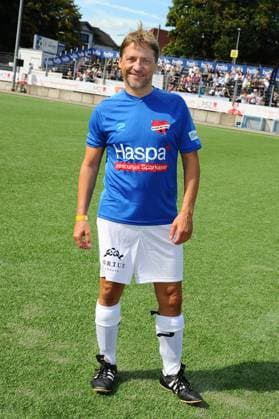 Patrick Bach charity soccer match KICKEN MIT HERZ, the duel between celebrities and doctors for a good cause at Hoheluft stadium SC Victoria Hamburg Hamburg, 07 09 2025 Please caption IMAGO Michael Wigglesworth