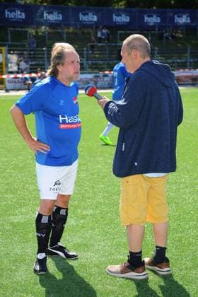 Bjarne Mädel charity soccer match KICKEN MIT HERZ, the duel between celebrities and doctors for a good cause at Hoheluft stadium SC Victoria Hamburg Hamburg, 07 09 2025 Please caption IMAGO Michael Wigglesworth