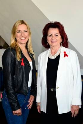 Stefanie Hertel and Viola Klein at the press conference and presentation of the 15 HOPE Award at the 17 HOPE Gala Dresden in the RIVA Bar of the Hotel Townhouse Dresden a Vagabond Club am Neumarkt Dresden, 09 09 2025 Foto:xM.xWehnertx xFuturexImagex hope_5912