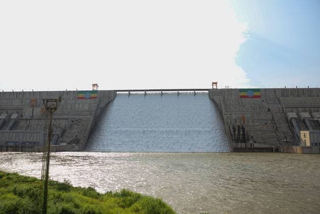 Grand Ethiopian Renaissance Dam Officially Inaugurated BENISHANGUL-GUMUZ, ETHIOPIA - SEPTEMBER 9: A view shows Ethiopian Prime Minister Abiy Ahmed inaugurating the Grand Ethiopian Renaissance Dam (GERD), Africa s largest hydroelectric project, during a ceremony attended by leaders and citizens from several African countries on the Nile River in Benishangul-Gumuz, Ethiopia, on September 9, 2025. Daniel Terefe Anadolu Ethiopia Ethiopia. Editorial use only. Please get in touch for any other usage.  Copyright: x2025xAnadoluxDanielxTerefex