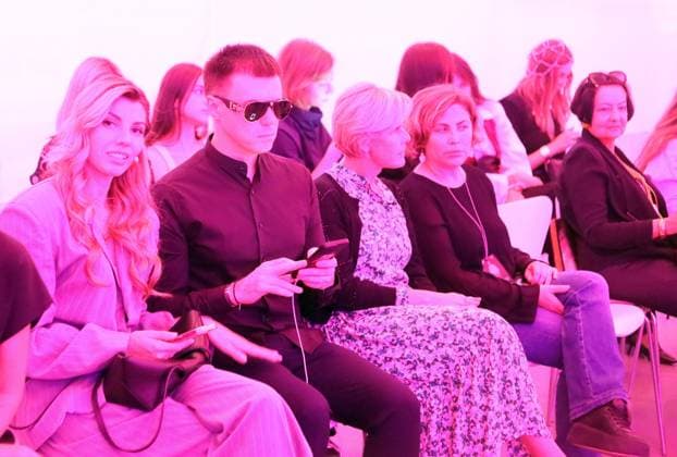 Guests attend Day 2 of the Ukrainian Fashion Week SS26 at the Mystetskyi Arsenal National Culture, Art and Museum Complex, Kyiv, Ukraine, September 5, 2025. (Photo by Yuliia Ovsiannikova Ukrinform) Ukrainian Fashion Week SS26 in Kyiv  Copyright: xYuliiaxOvsiannikovax