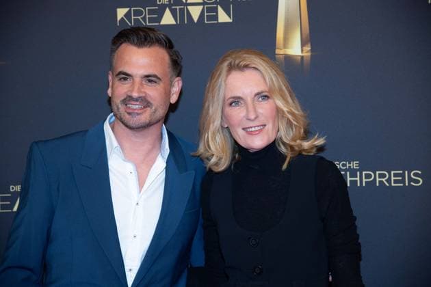 Maria FURTWAENGLER, Actress, Furtwängler, Christoph PELLANDER, Producer Degeto, Red Carpet, Red Carpet Show, Arrival, Presentation of the German Television Award, The Night of the Creatives The German Television Award 2025, German Television Award 2025 at the Flora Cologne, on 09 09 2025
