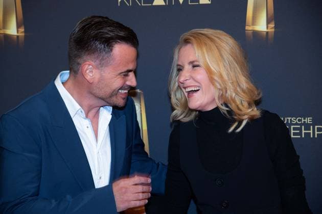 Maria FURTWAENGLER, Actress, Furtwängler, Christoph PELLANDER, Producer Degeto, Red Carpet, Red Carpet Show, Arrival, Presentation of the German Television Award, The Night of the Creatives The German Television Award 2025, German Television Award 2025 at the Flora Cologne, on 09 09 2025