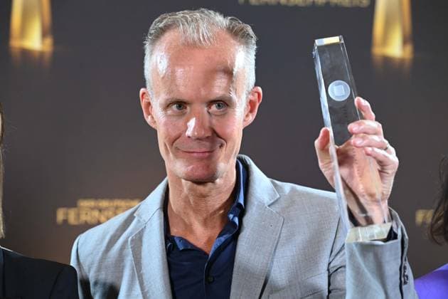 Max Uthoff for Die Anstalt Friends of the Patriarchy Award Winner Best Book Entertainment German Television Award Ceremony, The Night of the Creatives The German Television Award 2025, German Television Award 2025 in the Flora Cologne, on 09 09 2025