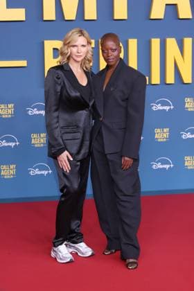 08 09 2025, Veronica Ferres and Florence Kasumba at the premiere of Call My Agent Berlin, Colosseum Kino, Berlin, Berlin