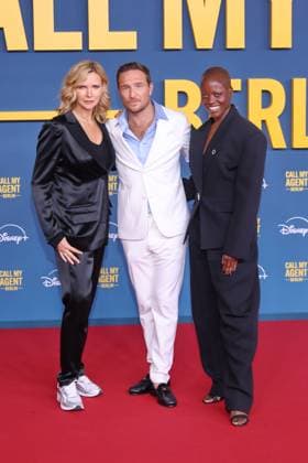 08 09 2025, Veronica Ferres, Frederick Lau and Florence Kasumba at the premiere of Call My Agent Berlin, Colosseum Kino, Berlin, Berlin