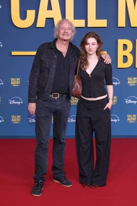 08 09 2025 Leander Haußmann and daughter Kunigunde at the premiere of Call My Agent Berlin, Colosseum Kino, Berlin, Berlin