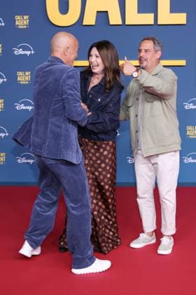 08 09 2025 Heiner Lauterbach, Iris Berben and Moritz Bleibtreu, at the premiere of Call My Agent Berlin, Colosseum Kino, Berlin, Berlin