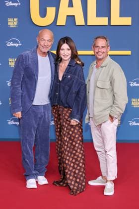 08 09 2025 Heiner Lauterbach, Iris Berben and Moritz Bleibtreu, at the premiere of Call My Agent Berlin, Colosseum Kino, Berlin, Berlin