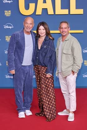 08 09 2025 Heiner Lauterbach, Iris Berben and Moritz Bleibtreu, at the premiere of Call My Agent Berlin, Colosseum Kino, Berlin, Berlin