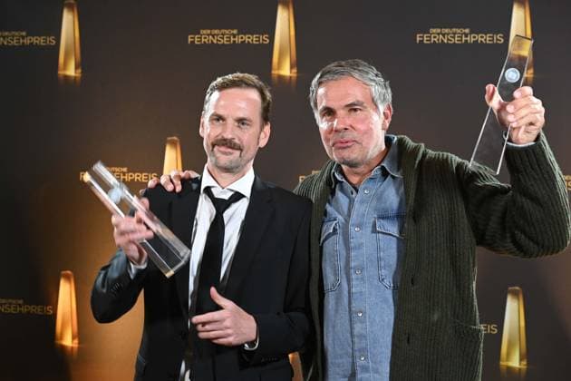 Nils Truempener, Michael Giehmann for Licht Aus Preistraeger Beste Regie Unterhaltung Verleihung des Deutschen Fernsehpreises, Die Nacht der Kreativen Der Deutsche Fernsehpreis 2025, Deutscher Fernsehpreis 2025 in der Flora Koeln, am 09 09 2025