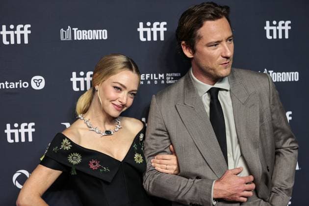 2025 Toronto International Film Festival - The Testament of Ann Lee TORONTO, CANADA - SEPTEMBER 9 : Amanda Seyfried (L) and Lewis Pullman (R) attend the premiere of ‘The Testament of Ann Lee’ during the 2025 Toronto International Film Festival at TIFF Lightbox in Toronto, Ontario, Canada on September 9, 2025. Mert Alper Dervis Anadolu Ontario Canada. Editorial use only. Please get in touch for any other usage.  Copyright: x2025xAnadoluxMertxAlperxDervisx