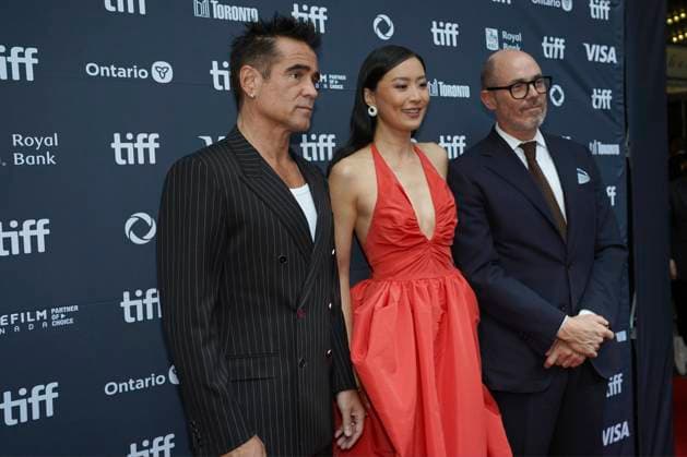 September 9, 2025, Toronto, Ontario, Canada: (L-R) Colin Farrell, Fala Chen and Edward Berger attend the red carpet for the Ã¢â‚¬ËœBallad of a Small PlayerÃ¢â‚¬â ¢ premiere during the 2025 Toronto International Film Festival at The Princess of Wales Theatre. on September 9, 2025 in Toronto, Canada. Toronto Canada - ZUMAe321 20250909_zea_e321_038 Copyright: xLeonardoxRamirezx