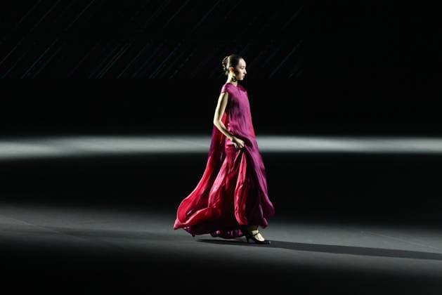 BEIJING, CHINA - SEPTEMBER 09: A model walks the runway at the Words on the Paper collection by designer Zou You on day 5 of China Fashion Week AW25 Collection at 798Â·751 PARK on September 9, 2025 in Beijing, China.  Copyright: xChinaxNewsxServicex 111589892581