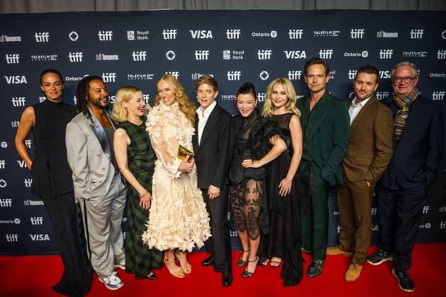 September 9, 2025, Toronto, On, Canada: The cast and showrunners of Wayward pose for a group photo on the red carpet for the film at the Toronto International Film Festival in Toronto on Tuesday, September 9, 2025. Toronto Canada  - ZUMAc35_ 20250909_zaf_c35_135 Copyright: xLauraxProctorx
