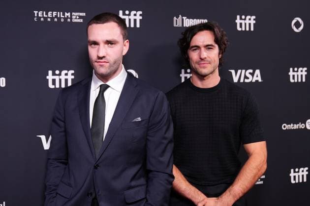 2025 Toronto International Film Festival - Swiped TORONTO, CANADA - SEPTEMBER 9 : Jackson White (L) and Ben Schnetzer attend the premiere of ‘Swiped’ during the 2025 Toronto International Film Festival at Roy Thomson Hall in Toronto, Ontario, Canada on September 9, 2025. Mert Alper Dervis Anadolu Ontario Canada. Editorial use only. Please get in touch for any other usage.  Copyright: x2025xAnadoluxMertxAlperxDervisx