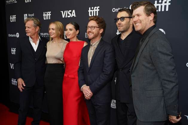 September 9, 2025, Toronto, Ontario, Canada: (L-R) William H. Macy, Kerry Condon, Felicity Jones, Clint Bentley and Joel Edgerton attend the red carpet for the Ã¢â‚¬ËœTrain DreamsÃ¢â‚¬â ¢ premiere during the 2025 Toronto International Film Festival at Royal Alexandra Theatre. on September 9, 2025 in Toronto, Canada. Toronto Canada - ZUMAe321 20250909_zea_e321_211 Copyright: xLeonardoxRamirezx