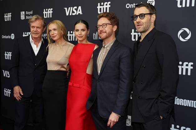 September 9, 2025, Toronto, Ontario, Canada: (L-R) William H. Macy, Kerry Condon, Felicity Jones, Clint Bentley and Joel Edgerton attend the red carpet for the Ã¢â‚¬ËœTrain DreamsÃ¢â‚¬â ¢ premiere during the 2025 Toronto International Film Festival at Royal Alexandra Theatre. on September 9, 2025 in Toronto, Canada. Toronto Canada - ZUMAe321 20250909_zea_e321_331 Copyright: xLeonardoxRamirezx