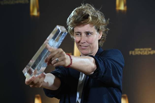 Pia STRIETMANN , Director, for Herrhausen Der Herr des Geldes Award Winner Best Director Fiction, German Television Award Ceremony, The Night of the Creatives The German Television Award 2025, German Television Award 2025 in the Flora Cologne, on 09 09 2025