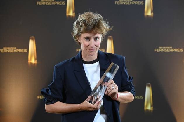 Pia STRIETMANN , Director, for Herrhausen Der Herr des Geldes Award Winner Best Director Fiction, German Television Award Ceremony, The Night of the Creatives The German Television Award 2025, German Television Award 2025 in the Flora Cologne, on 09 09 2025