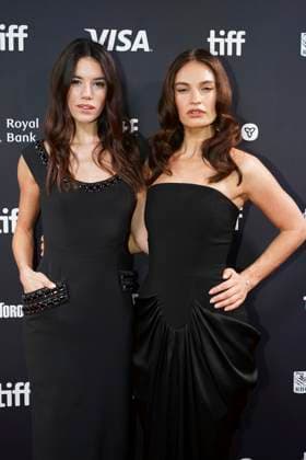 September 9, 2025, Toronto, Ontario, Canada: (L-R) Gala Gordon and Lily James attend the red carpet for the Ã¢â‚¬ËœSwipedÃ¢â‚¬â ¢ premiere during the 2025 Toronto International Film Festival at Roy Thomson Hall. on September 9, 2025 in Toronto, Canada. Toronto Canada - ZUMAe321 20250909_zea_e321_457 Copyright: xLeonardoxRamirezx