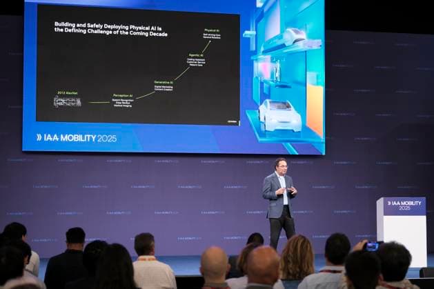 Ali Kani from NVIDIA gives presentation at IAA Mobility Summit Stage Ali Kani from NVIDIA gives presentation at IAA Mobility Summit Stage on the topic From cloud to car