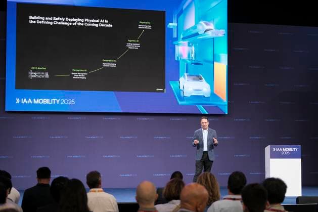 Ali Kani from NVIDIA gives presentation at IAA Mobility Summit Stage Ali Kani from NVIDIA gives presentation at IAA Mobility Summit Stage on the topic From cloud to car