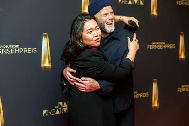 abb Jieun Yi, Tim Kuhn Best Camera Fiction as guests on the red carpet at the Night of the Creatives The German Television Award 2025 at the Flora on 09 09 2025 in Cologne NRW Germany