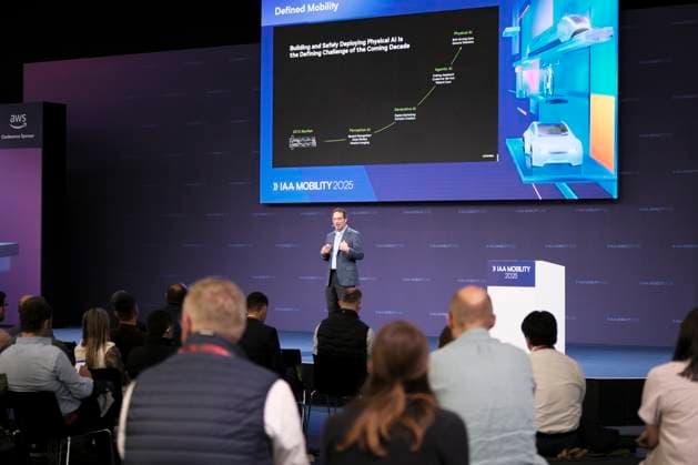 Ali Kani from NVIDIA gives presentation at IAA Mobility Summit Stage Ali Kani from NVIDIA gives presentation at IAA Mobility Summit Stage on the topic From cloud to car