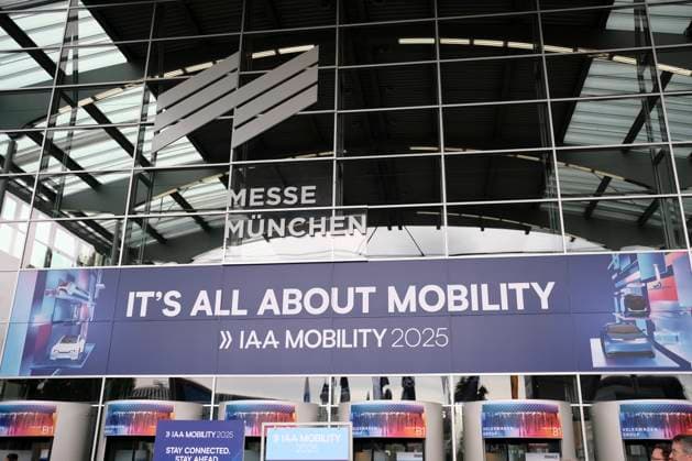 Branding of the IAA Mobility in the entrance area of Messe München Branding of the IAA Mobility in the entrance area of Messe München The Moto It s all about Mobility