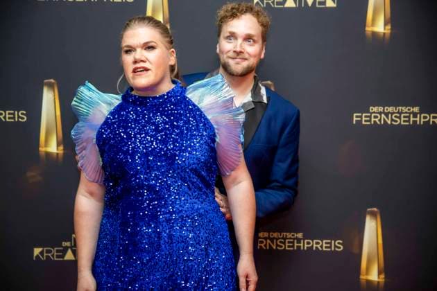abb Gisa Flake the actress with her husband Knud Riepen on the red carpet at the Night of the Creatives The German Television Award 2025 at the Flora on 09 09 2025 in Cologne NRW Germany