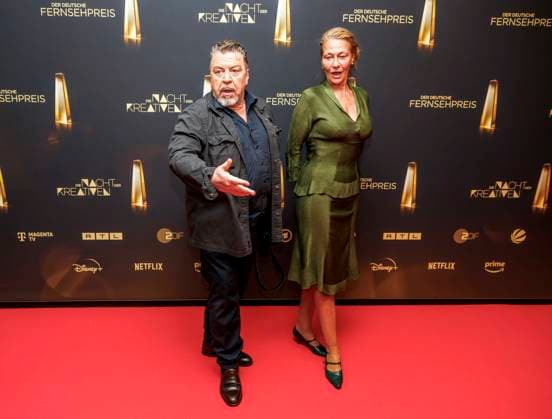 abb Armin Rohde Actor with wife Karen Boehne on the red carpet at the Night of the Creatives The German Television Award 2025 at the Flora on 09 09 2025 in Cologne NRW Germany