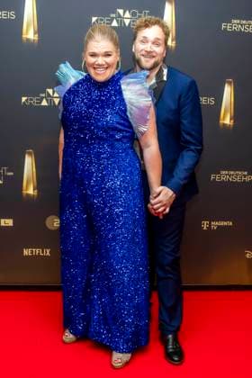abb Gisa Flake the actress with her husband Knud Riepen on the red carpet at the Night of the Creatives The German Television Award 2025 at the Flora on 09 09 2025 in Cologne NRW Germany