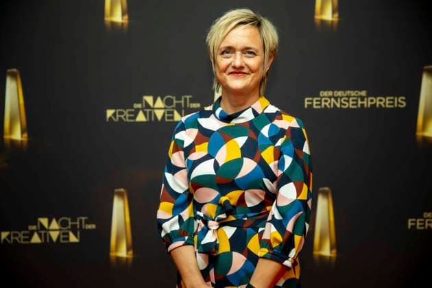 abb Ellen Ehni WDR Editor-in-Chief Colorful Dress as a guest on the red carpet at the Night of the Creatives The German Television Award 2025 at the Flora on 09 09 2025 in Cologne NRW Germany