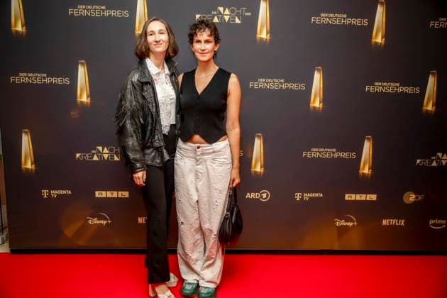 abb Lena Fakler left with partner Best Book Fiction guest on the red carpet at the Night of the Creatives The German Television Award 2025 at the Flora on 09 09 2025 in Cologne NRW Germany
