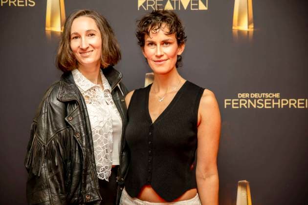 abb Lena Fakler left with partner Best Book Fiction guest on the red carpet at the Night of the Creatives The German Television Award 2025 at the Flora on 09 09 2025 in Cologne NRW Germany
