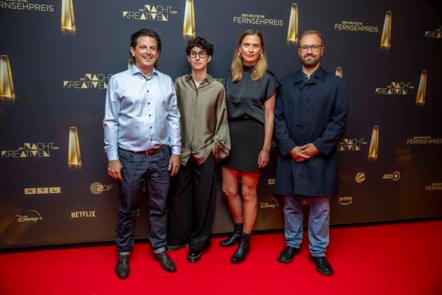 abb Andreas Menn, Andrea Pek, Friederike Hohmuth, Christoph Otto as guests on the red carpet at the Night of the Creatives The German Television Award 2025 at the Flora on 09 09 2025 in Cologne NRW Germany
