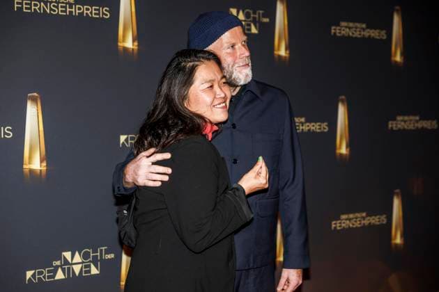 abb Jieun Yi, Tim Kuhn Best Camera Fiction as guests on the red carpet at the Night of the Creatives The German Television Award 2025 at the Flora on 09 09 2025 in Cologne NRW Germany